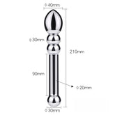 Metal Double-Head Anal Plug Beads | Aluminum Alloy Butt Plug for Temperature Play